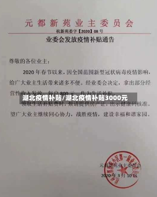 湖北疫情补贴/湖北疫情补贴3000元-第2张图片