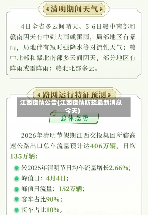 江西疫情公告(江西疫情防控最新消息今天)